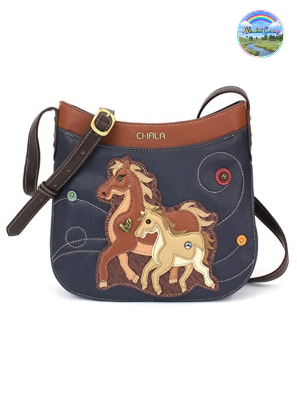 Crescent Crossbody Purse with Adjustable Strap Faux Leather